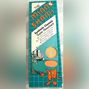 NEW NWT NIB The Miami Shami Super Absorbent Cleaning Chamois NOS 18" x 20" RARE